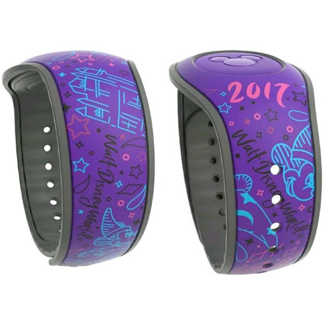 NEW Walt Disney World 2017 Magic Band 2 Limited Release Purple Mickey