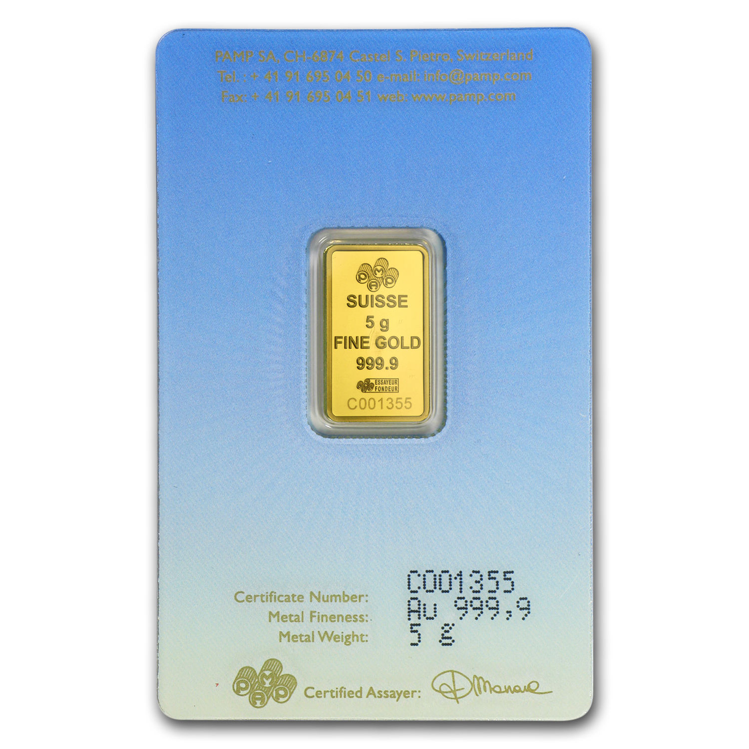 5 gram Gold Bar - PAMP Suisse Religious Series (Lakshmi) - SKU #94450