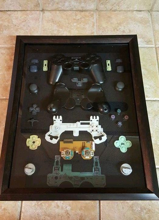 PLAYSTATION CONTROLLER EXPLODED VIEW SHADOWBOX ART