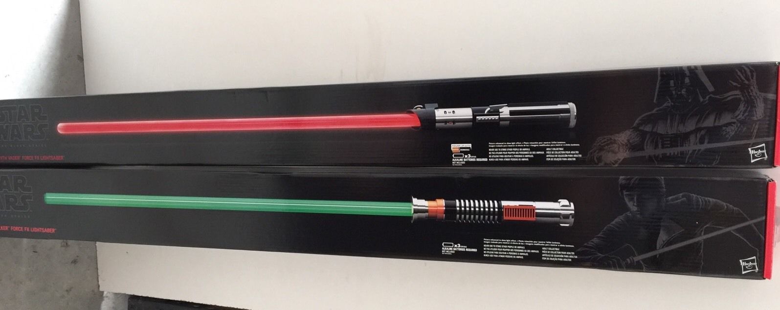 Star Wars The Black Series Darth Vader & Green Luke Force FX Lightsabers