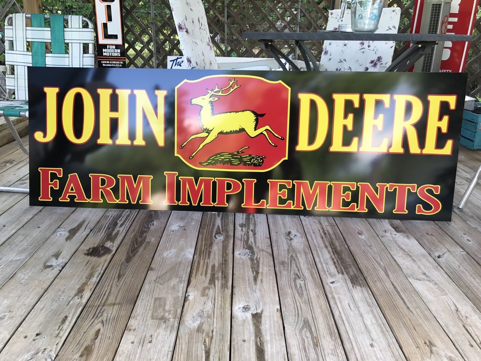 Antique Vintage Old Style John Deere Farm Sign 6 Foot!!