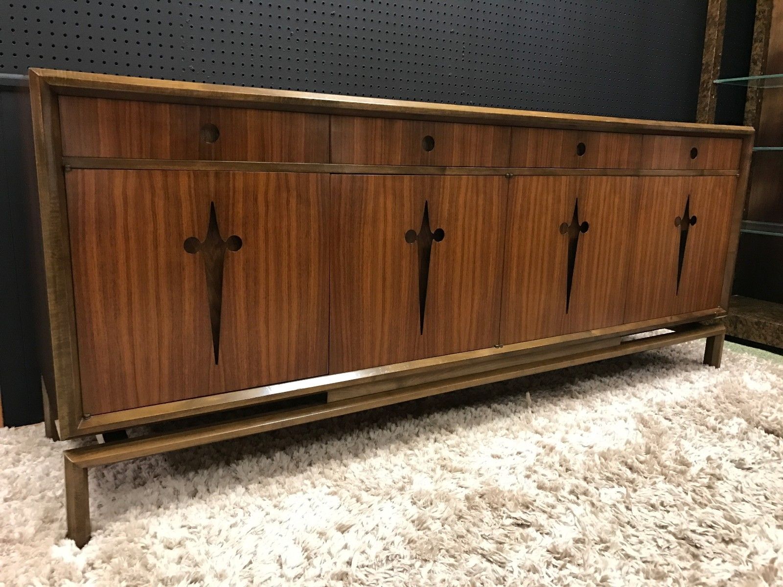 mid century modern fleur-de-lis rosewood credenza by Edmond J Spence Sweden