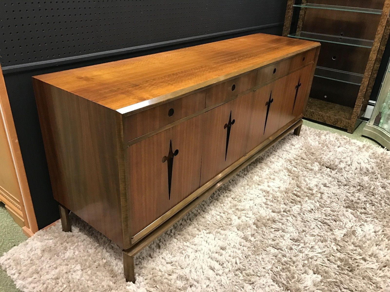 mid century modern fleur-de-lis rosewood credenza by Edmond J Spence Sweden