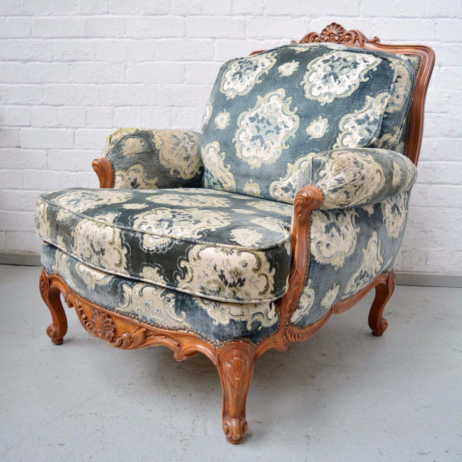 Large French Bergere Louis style Lounge chair / armchair