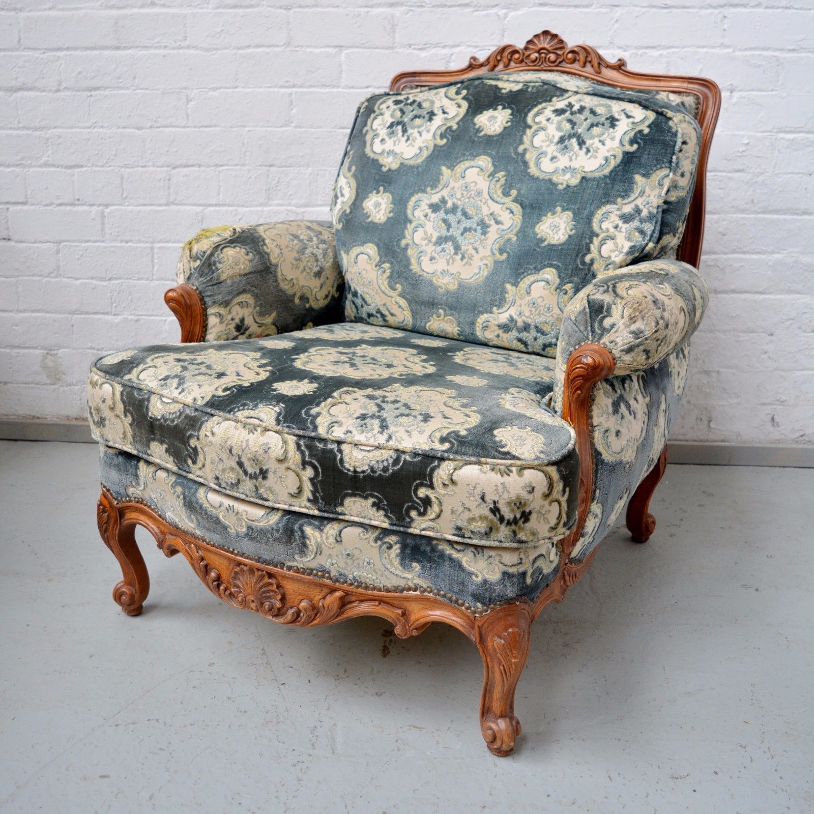 Large French Bergere Louis style Lounge chair / armchair