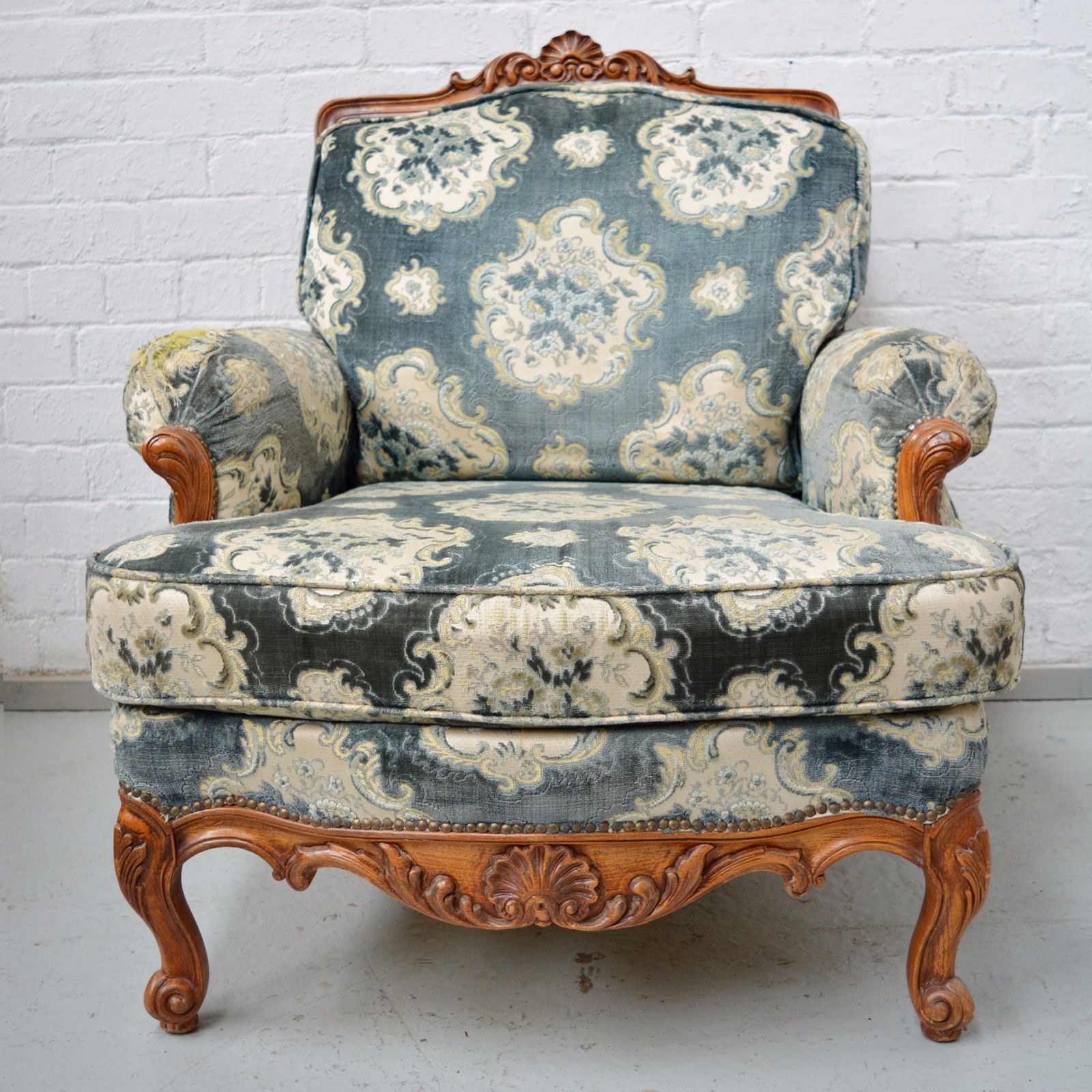 Large French Bergere Louis style Lounge chair / armchair