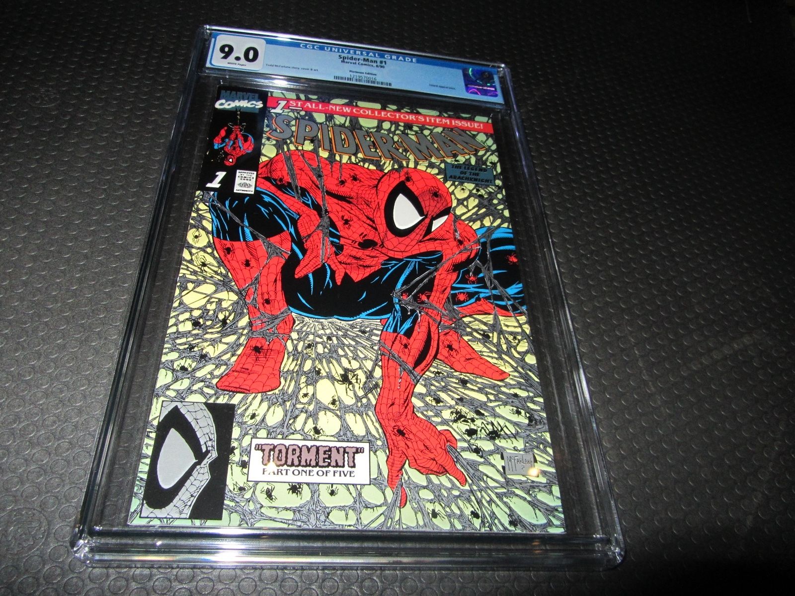 Spider-Man 1 Platinum Edition CGC 9.0 VF/NM (Marvel 1990) Looks 9.6