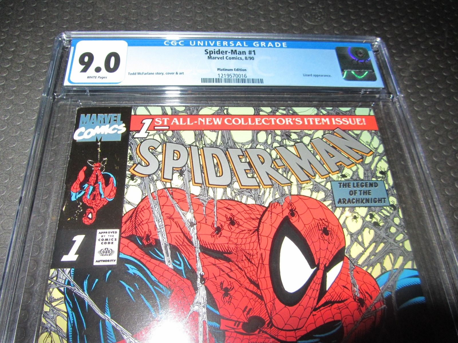 Spider-Man 1 Platinum Edition CGC 9.0 VF/NM (Marvel 1990) Looks 9.6