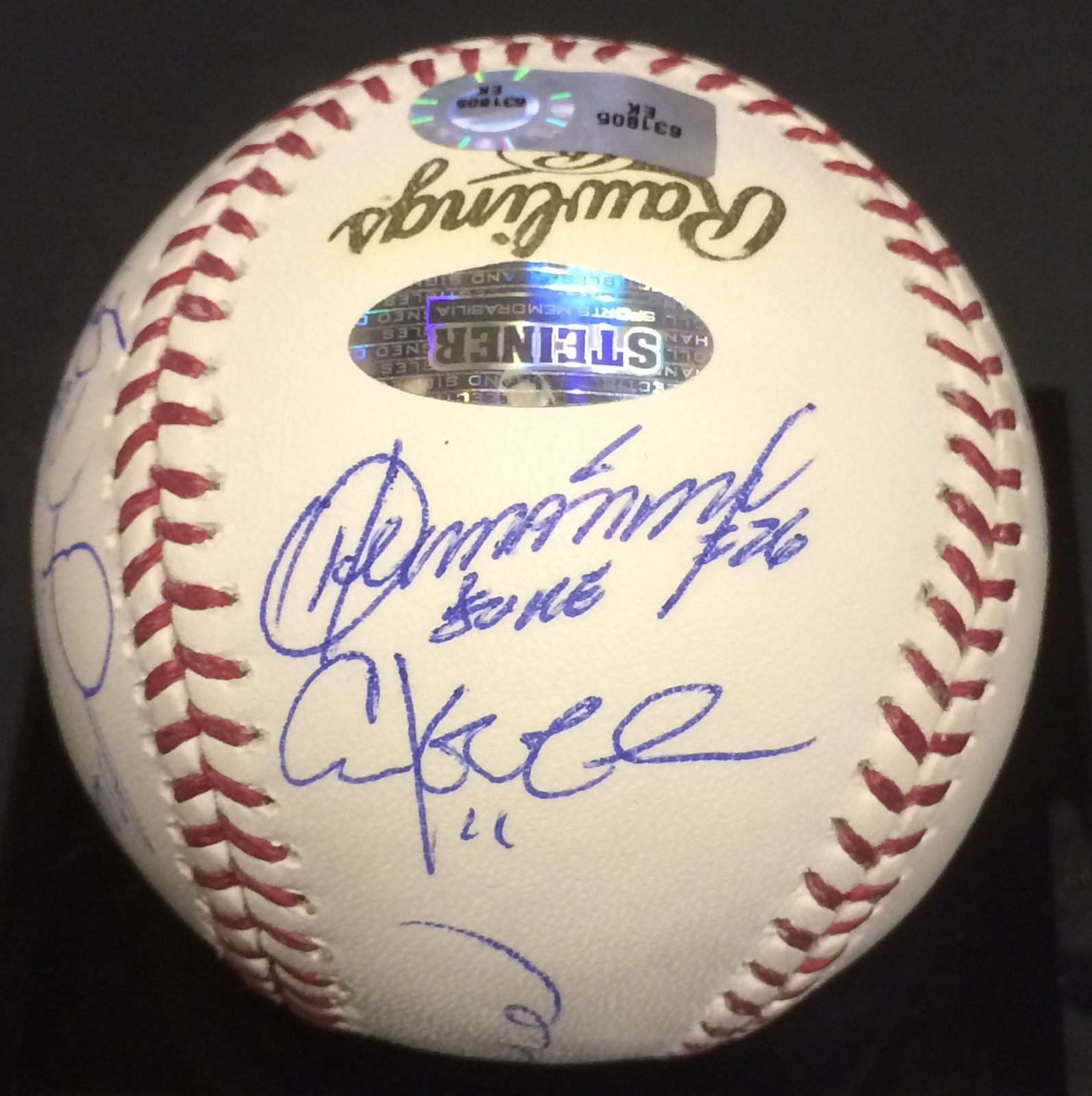 2000 NY Yankees team signed World Series baseball 16 auto Jeter Rivera Steiner