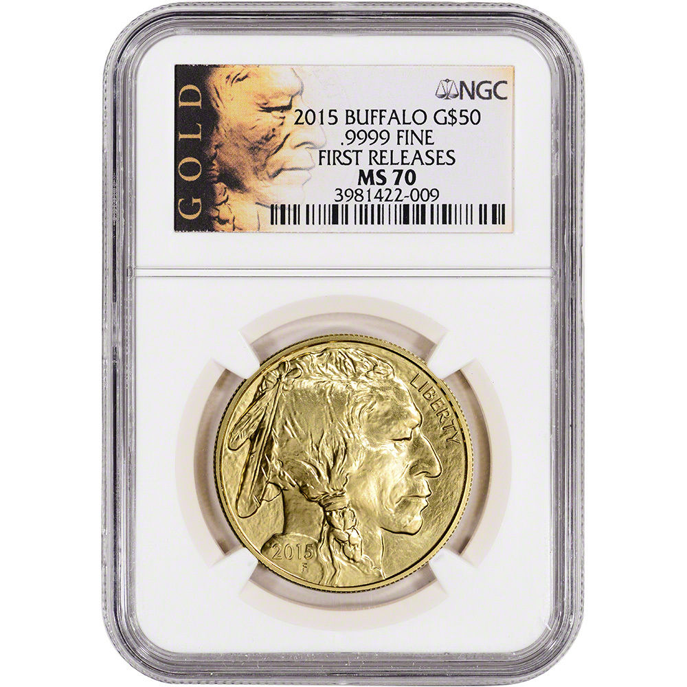 2015 American Gold Buffalo (1 oz) $50 - NGC MS70 - First Releases - ALS Label