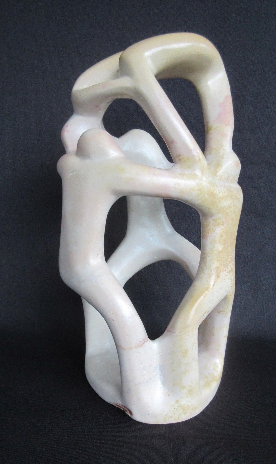 Mid Century Modern Carved Marble Sculpture (Abstract Art)