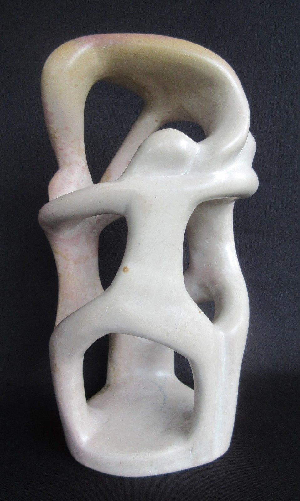 Mid Century Modern Carved Marble Sculpture (Abstract Art)