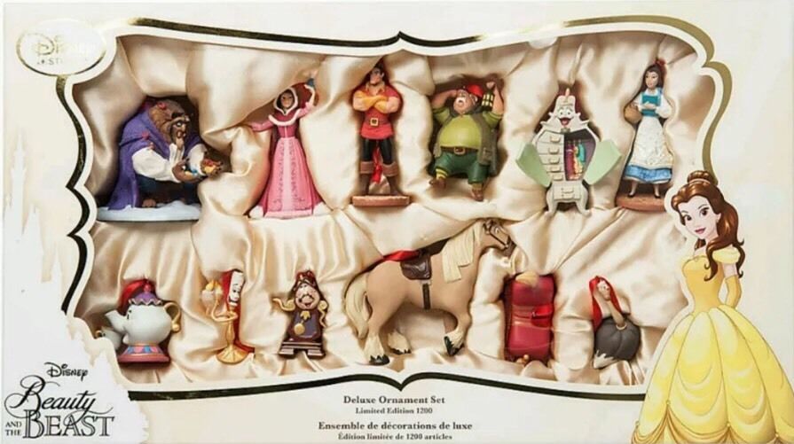 Disney Beauty & the Beast Deluxe Limited Edition Sketchbook Ornament Set Lumiere