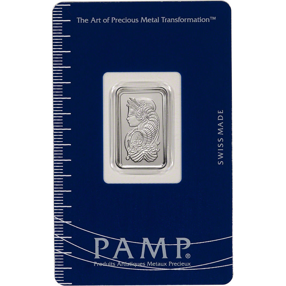 5 gram Platinum Bar - PAMP Suisse - Fortuna - 999.5 Fine in Sealed Assay