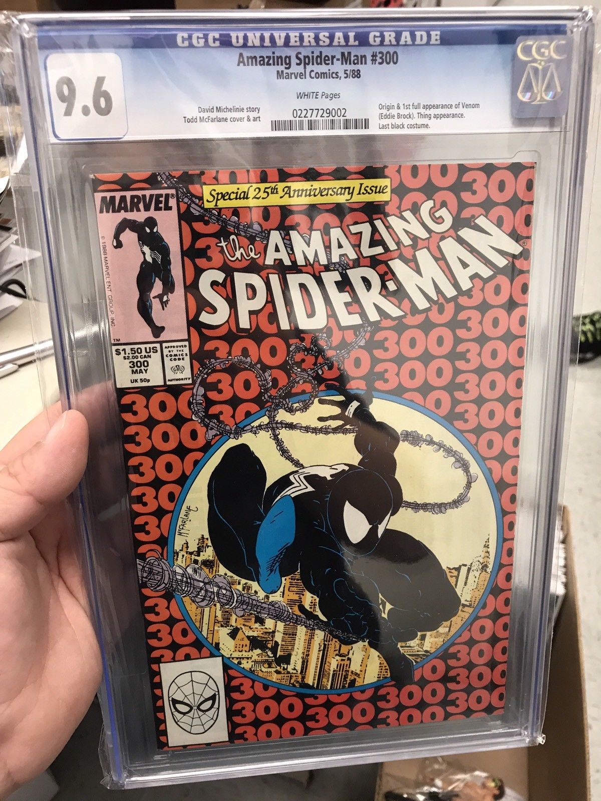 Amazing Spider-Man 300 First Venom Cgc 9.6 White Pages Todd McFarlane