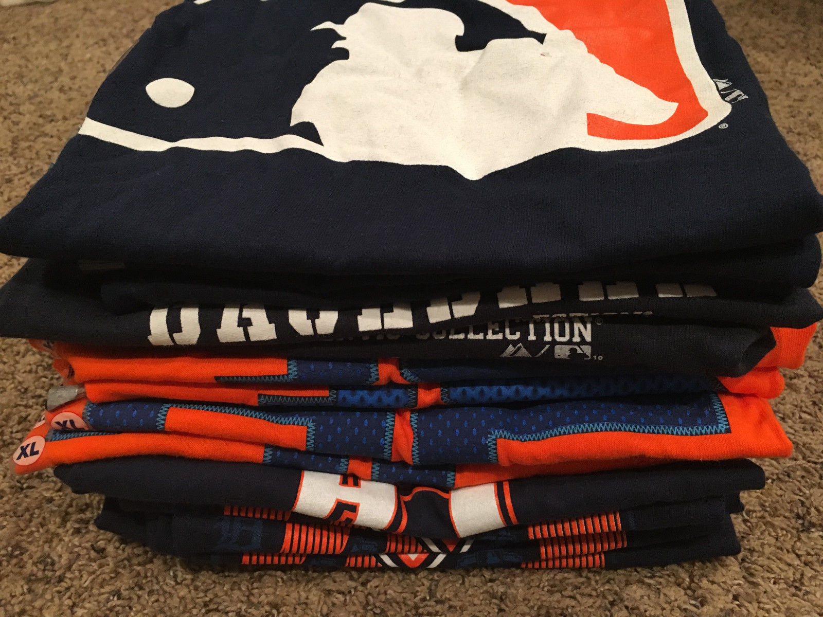 Detroit Tigers 17 SHIRT LOT Justin Verlander, MLB Logo, AL Champions Baseball