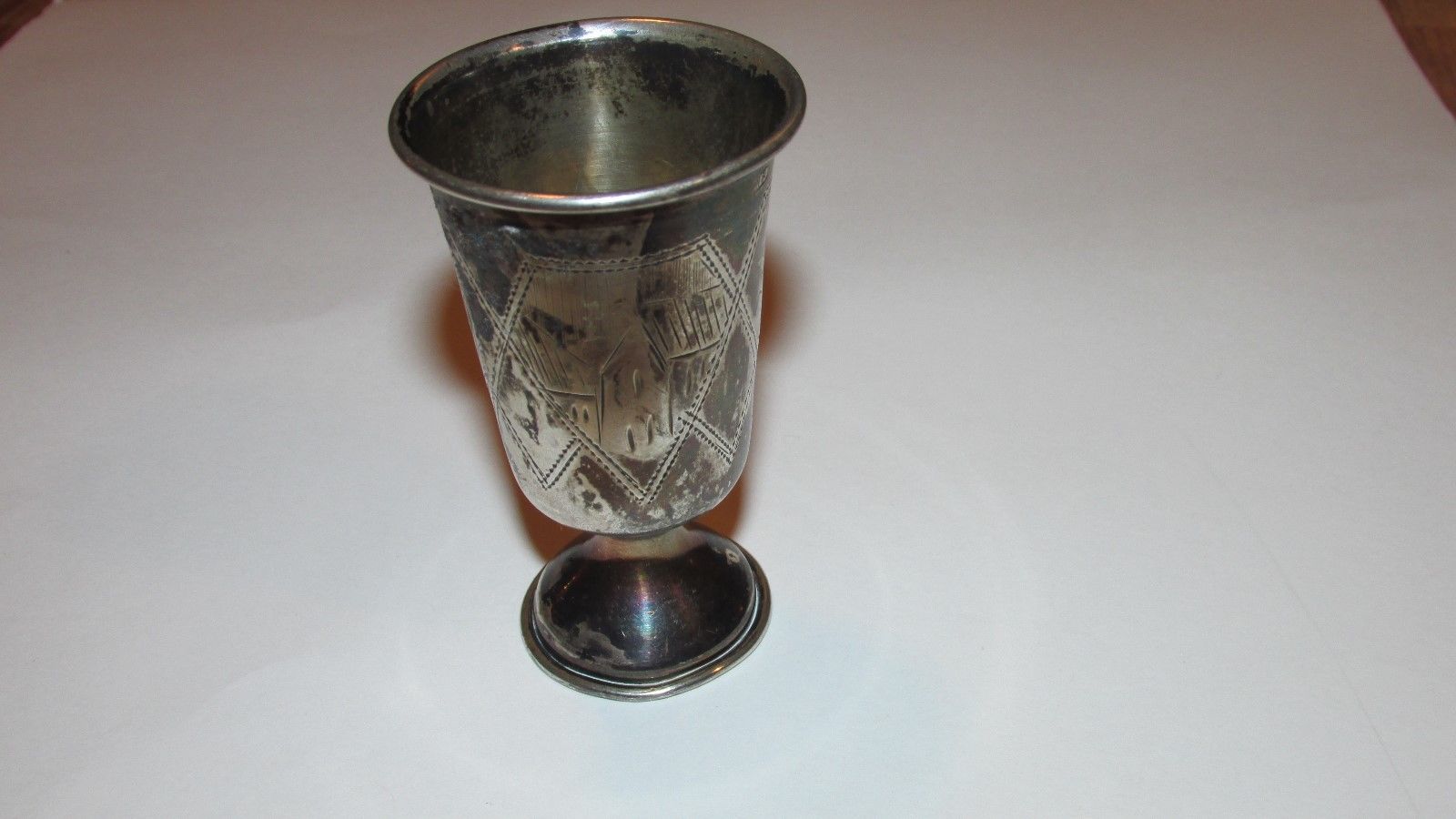 Vintage Sterling Silver Russian Vodka Goblet Cup, Hallmark (84 AB),