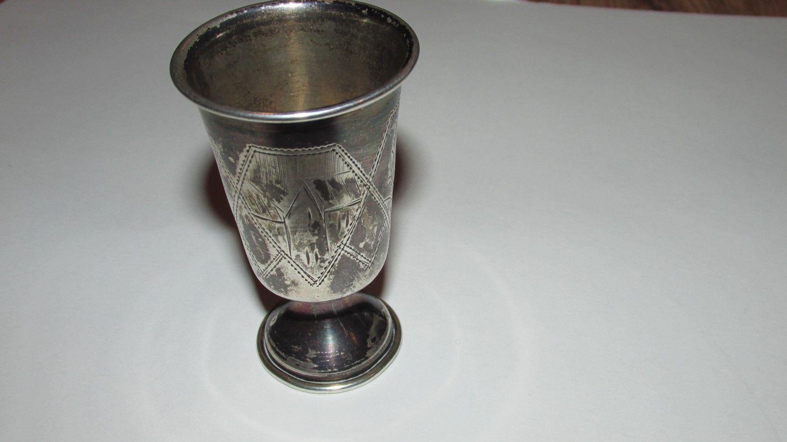 Vintage Sterling Silver Russian Vodka Goblet Cup, Hallmark (84 AB),