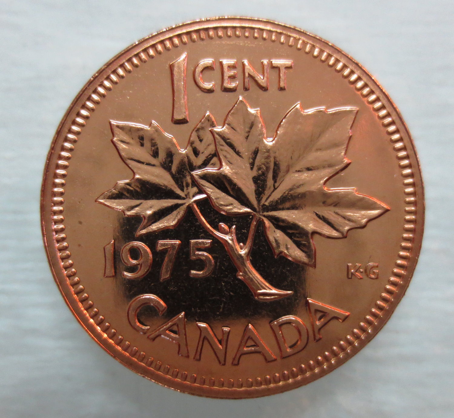 1975 CANADA 1 CENT PROOF-LIKE PENNY