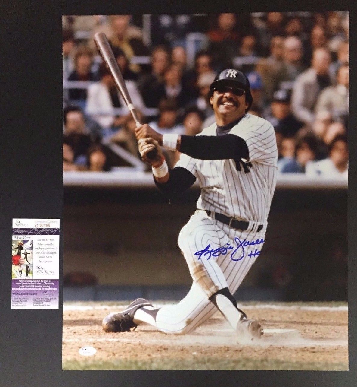Reggie Jackson Signed Auto Autographed 16x20 Photo "HOF 93" JSA COA NY Yankees