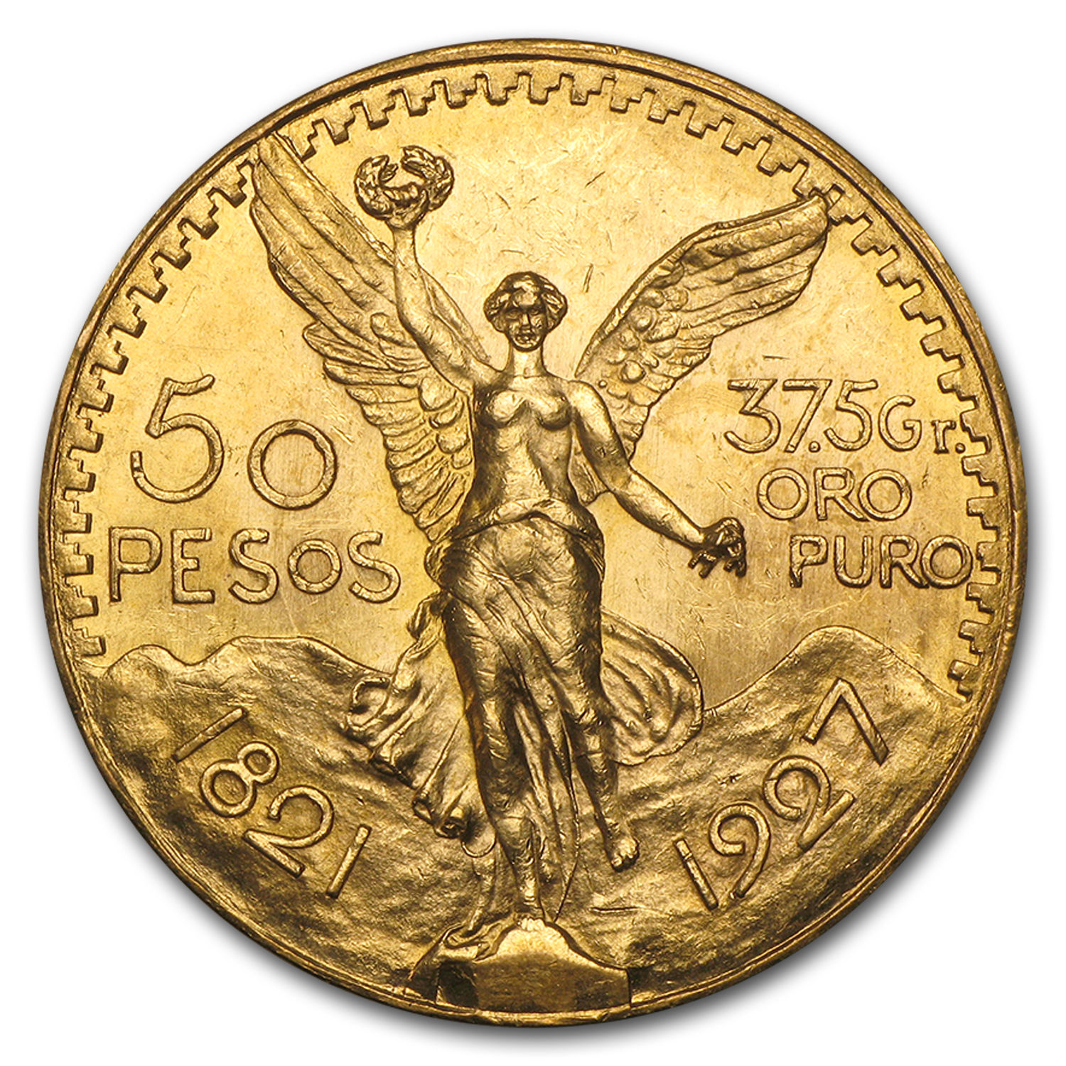 1927 Mexico Gold 50 Pesos BU - SKU #65705