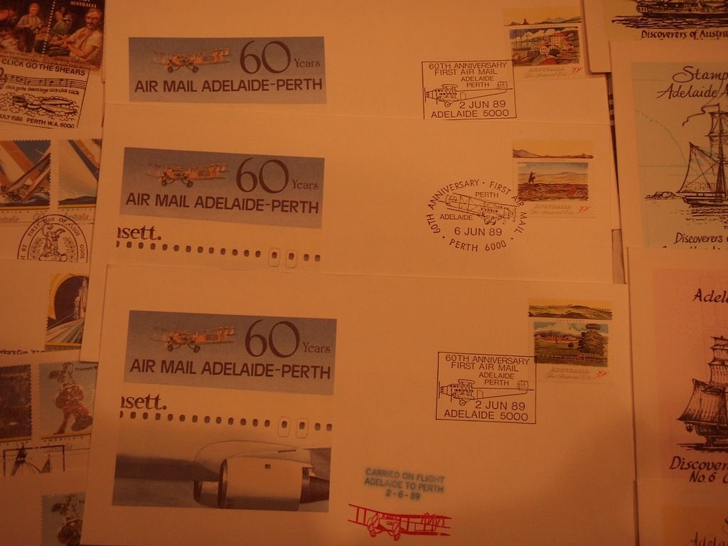 FDC Australia Large Lot of Stamped and Cancelled Envelopes