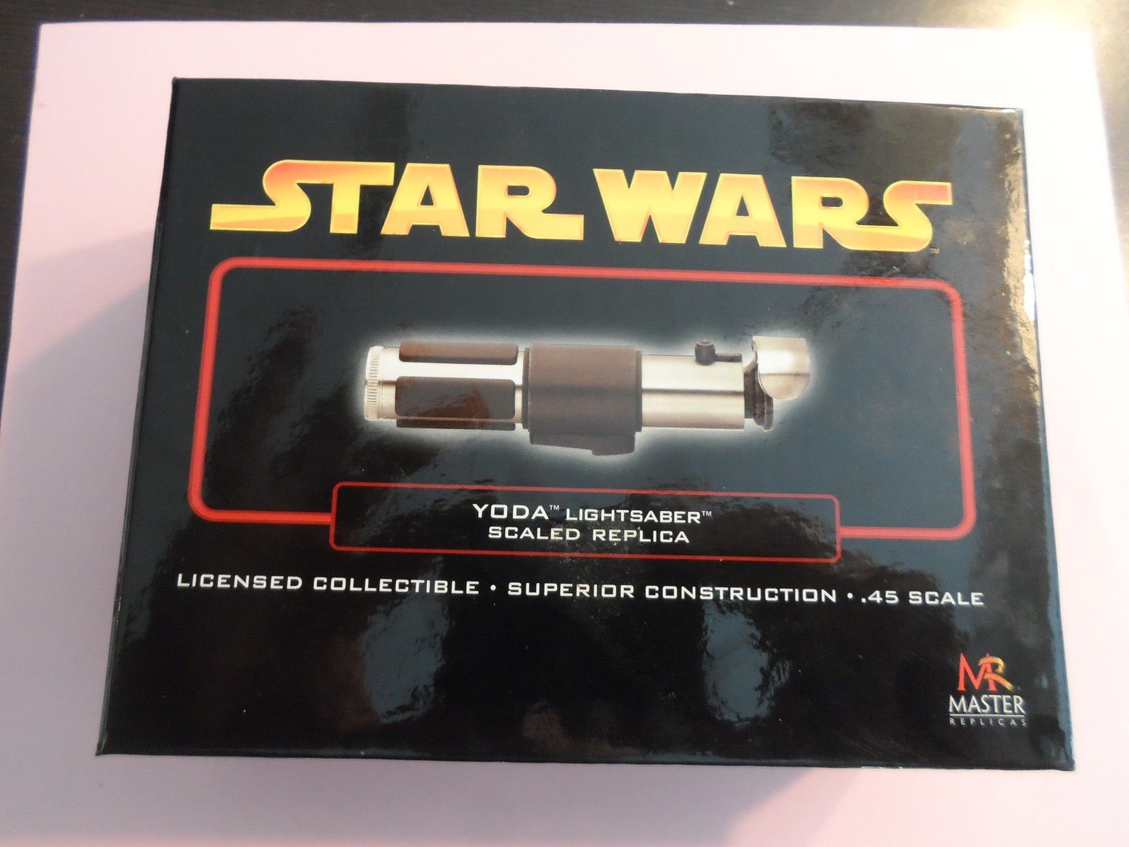 RARE YODA STAR WARS GOLD.45 SCALE LIGHTSABER WITH BOX NICE NEW NICE LOOK