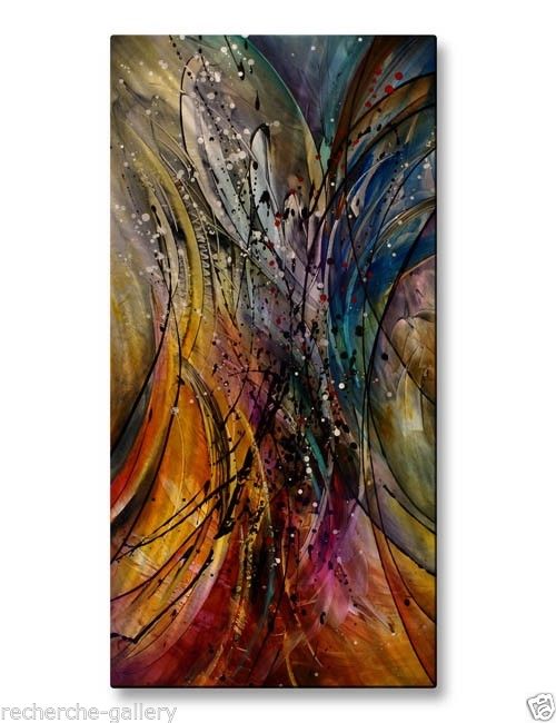 Metal Art Holographic Effect Modern Wall Sculpture 'Joy Released' Michael Lang