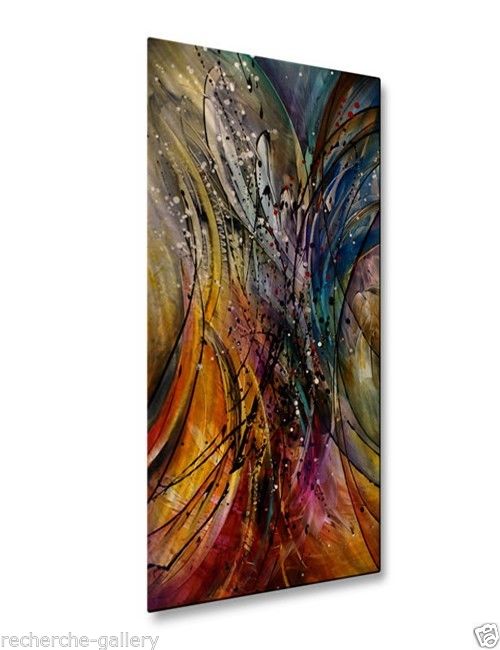 Metal Art Holographic Effect Modern Wall Sculpture 'Joy Released' Michael Lang