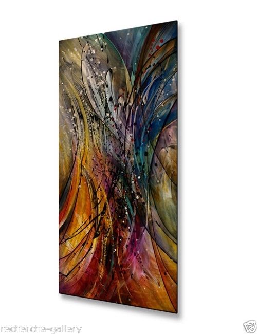 Metal Art Holographic Effect Modern Wall Sculpture 'Joy Released' Michael Lang