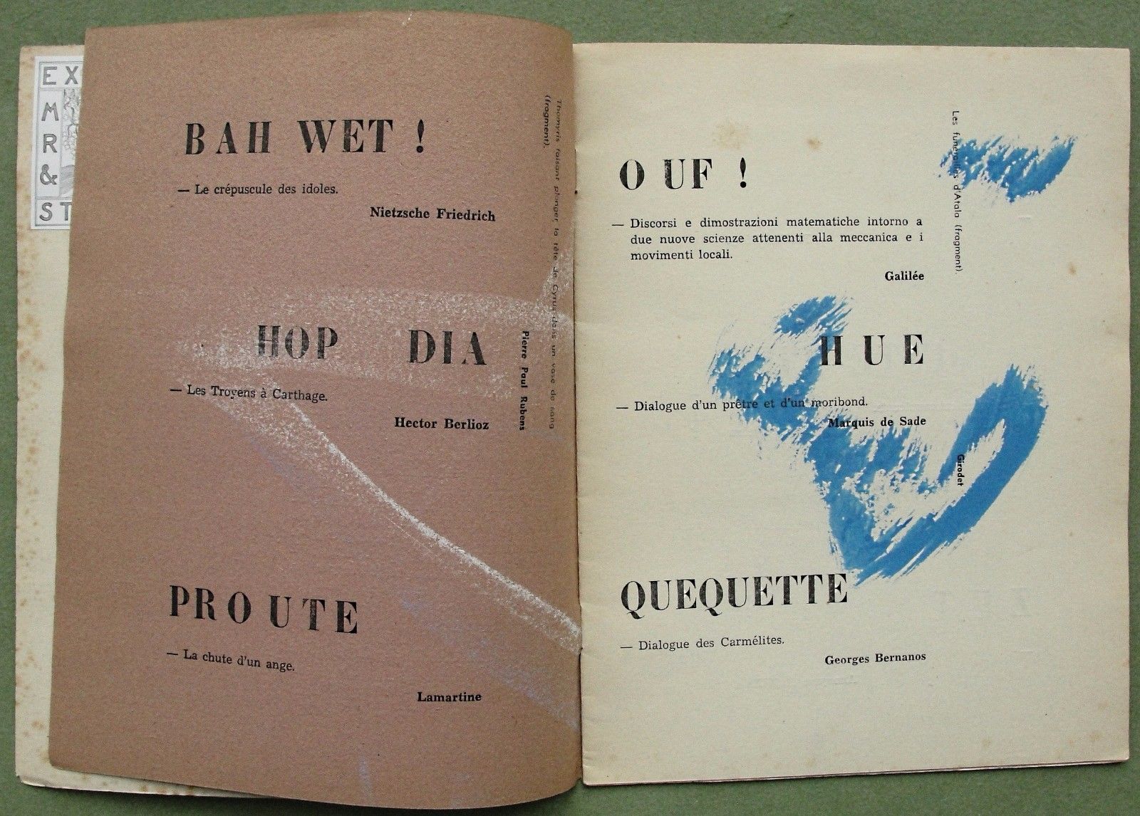 Pol BURY, Balthazar: DAILY BUL 7, 1958; UNIQUE issue, abstract expressionism