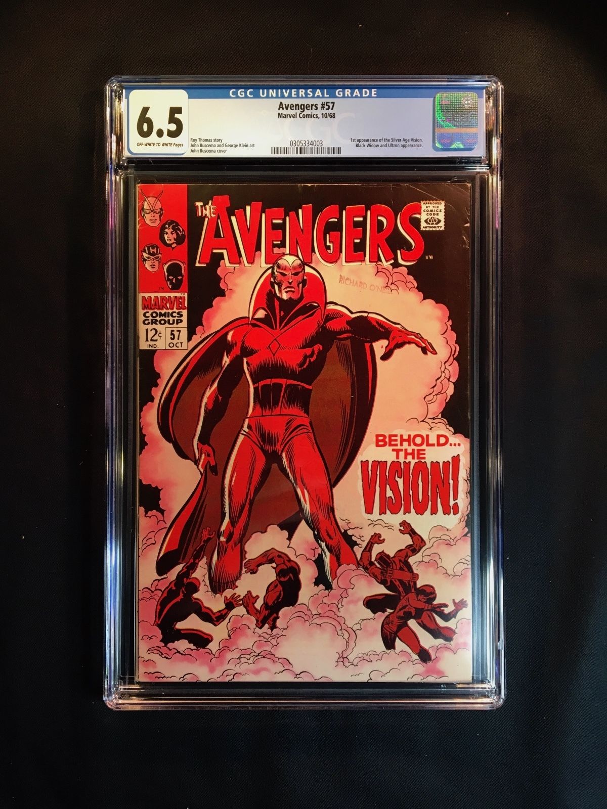 Avengers #57 CGC 6.5 (1968) - New CGC Case - 1st app Silver Age Vision