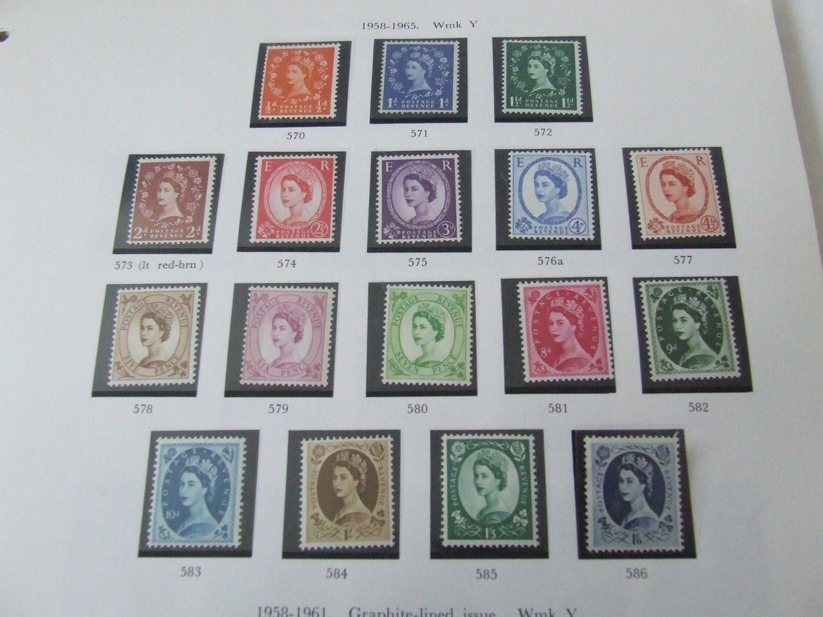 STANLEY GIBBONS GREAT BRITAIN 1936-82 ILLUSTRATED 4 RING STAMP ALBUM LEAVES