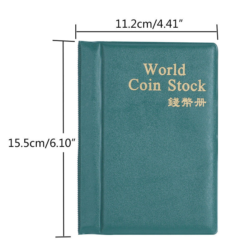 100 Coins Collecting Book Stock Pockets Penny Money Case Album Holder Protection