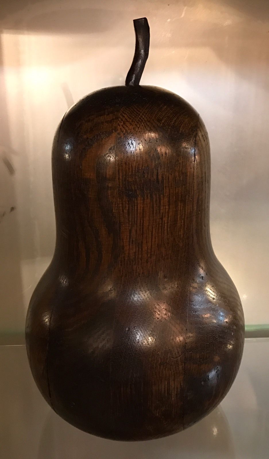 A Large Vintage Hand Carved Wood Figure Of A Pear