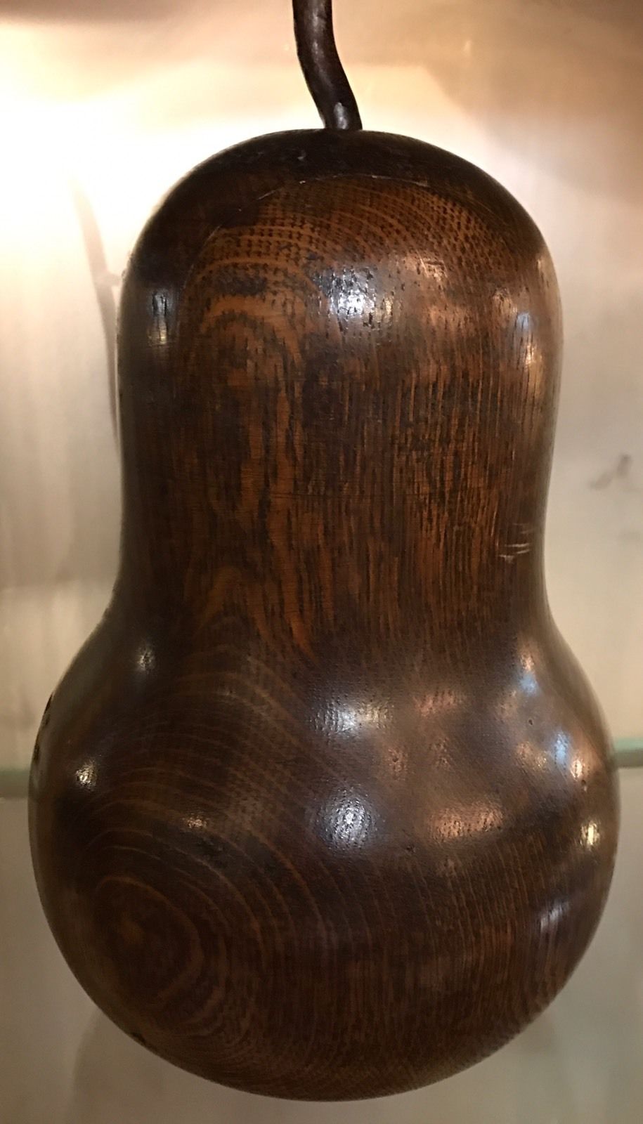 A Large Vintage Hand Carved Wood Figure Of A Pear