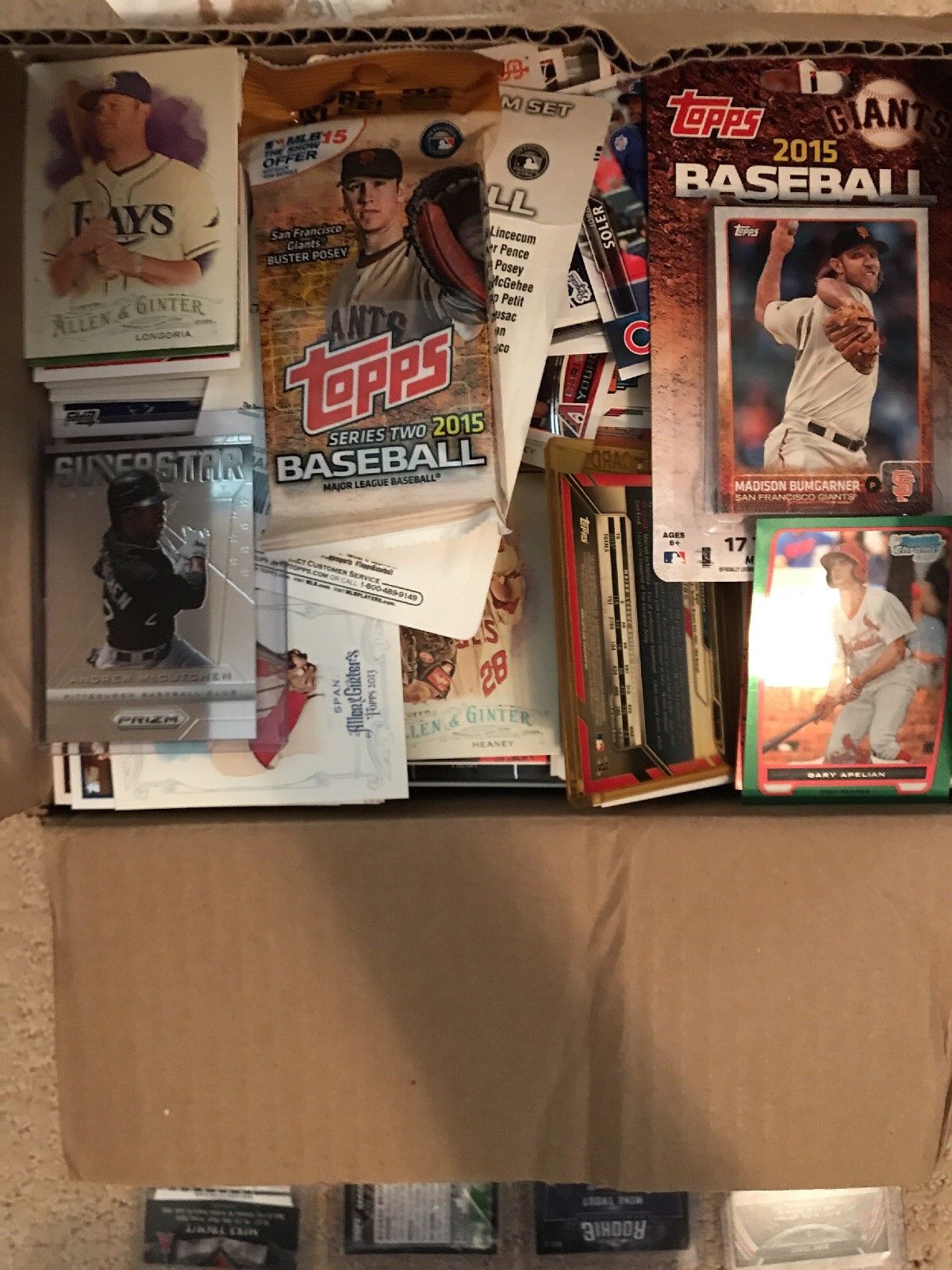 2500 baseball card lot w/ MIKE TROUT RC BUMGARDNER RC