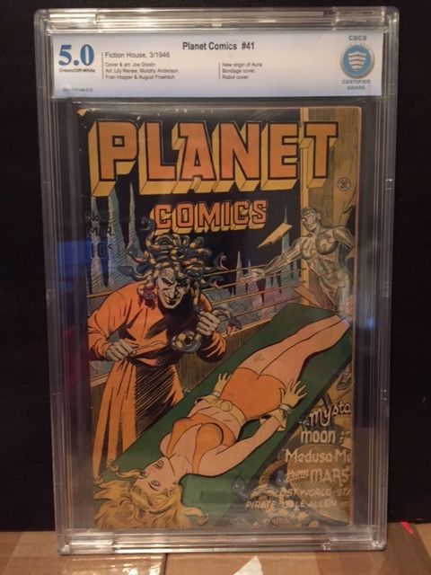 PLANET COMICS #41 CBCS VG/FN 5.0; CM-OW; classic Medusa cover!