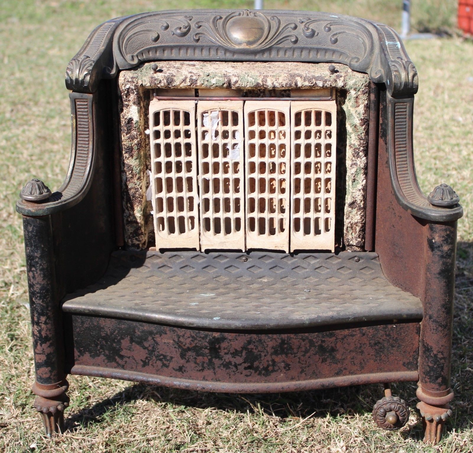 Antique HUMPHREY Radiant Fire Heater No 25 Victorian Architectural Salvage WORKS