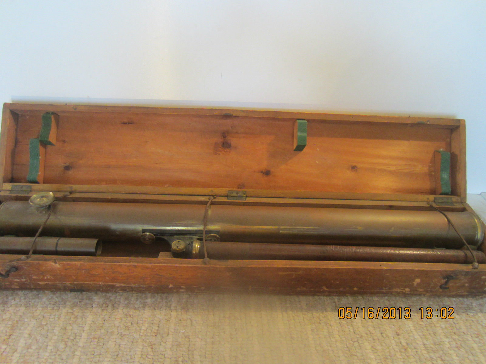 ANTIQUE, MARITIME, RAIL MOUNT BRASS TELESCOPE