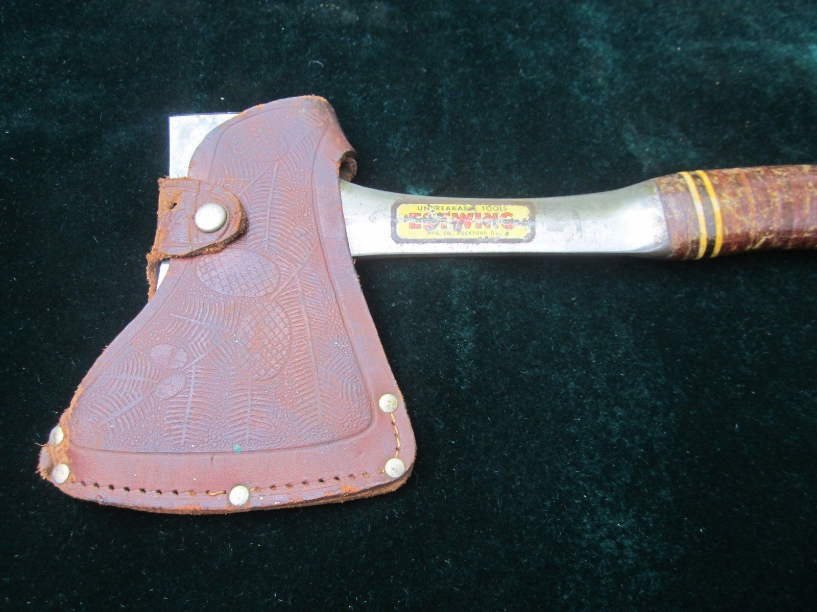 Vintage Estwing 24A  Hatchet With  Sheath Made In USA.