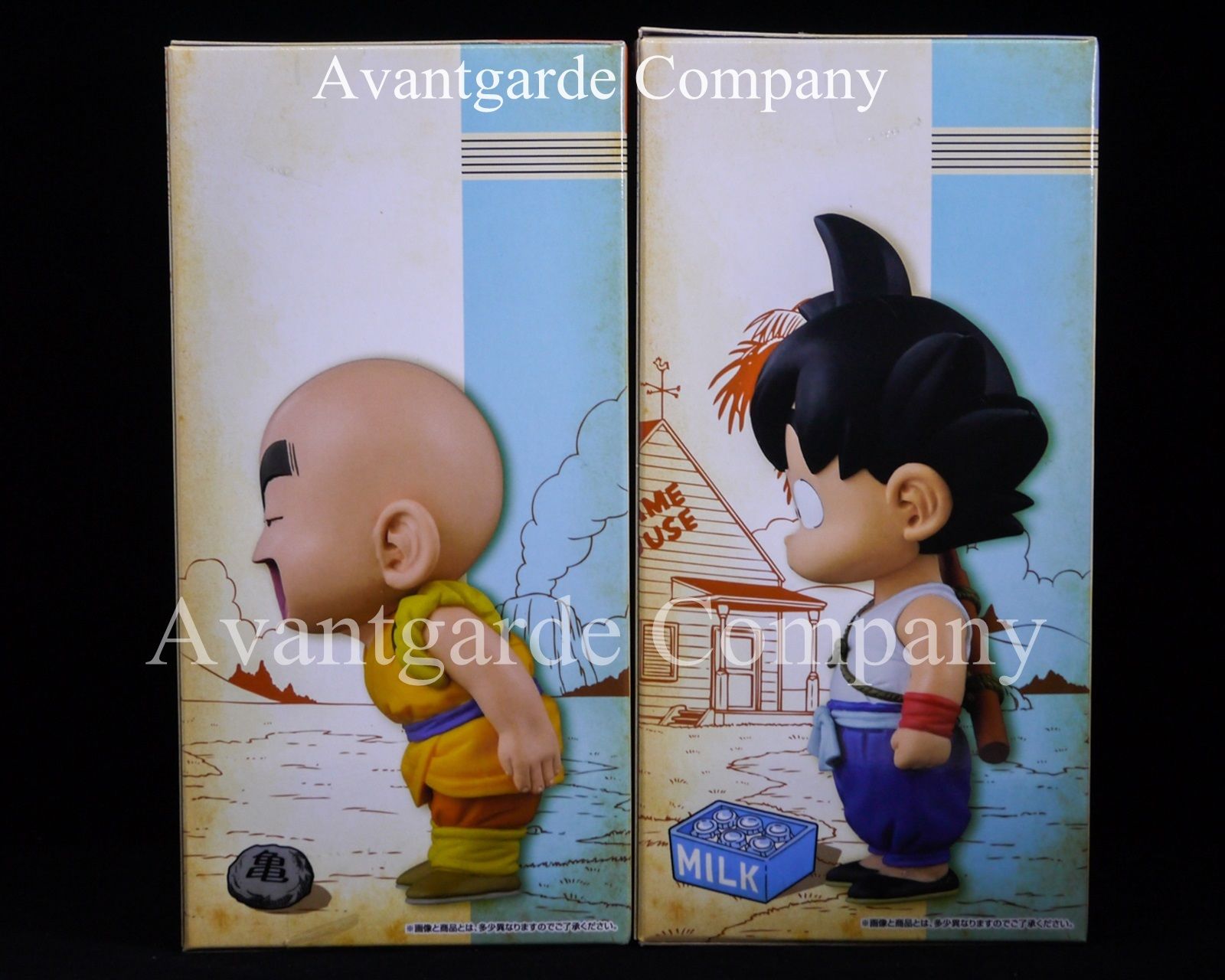 BANPRESTO DRAGON BALL COLLECTION SON GOKOU KRILLIN STATUE SET OF 2 100% REAL