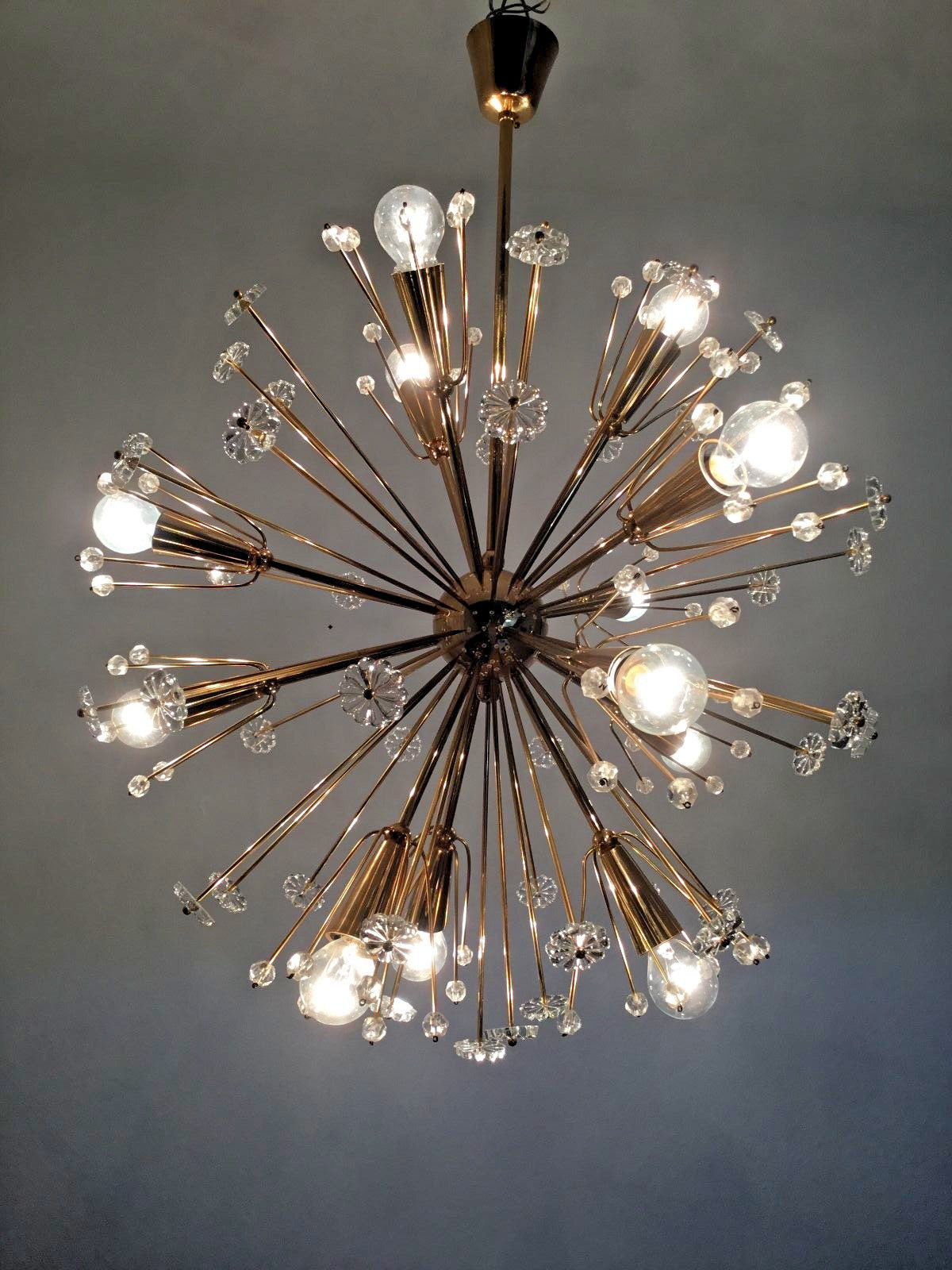 RARE Emil Stejnar Starbust Chandelier Mid Century Modern 1950s