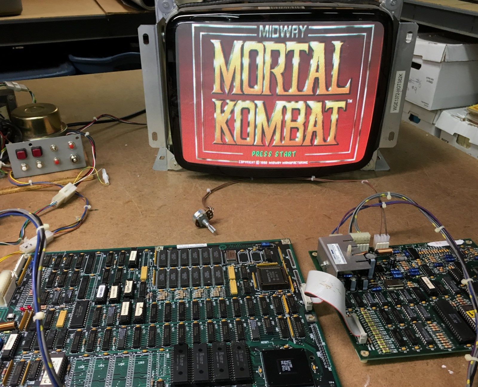 Mortal Kombat Jamma Arcade Circuit Board, PCB, Boardset Works, Midway, 1992