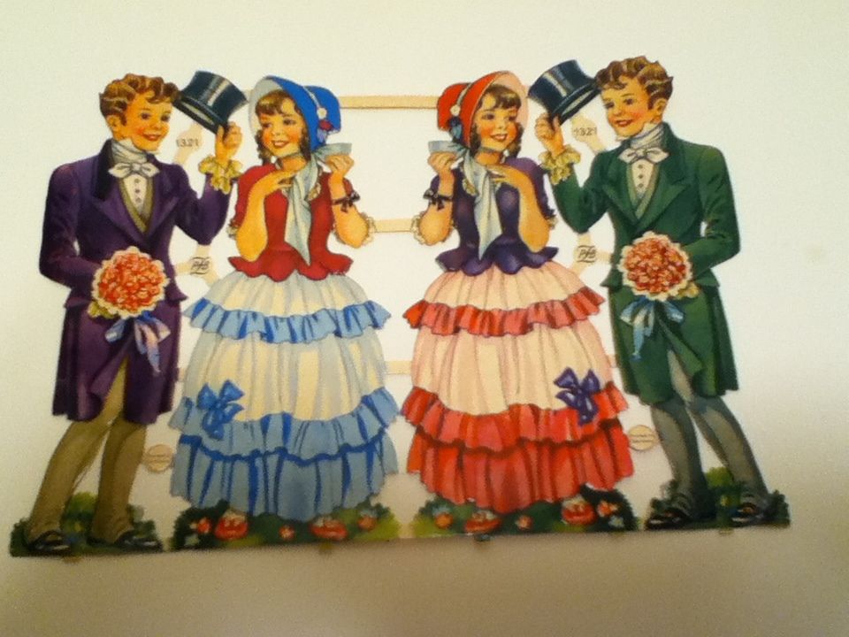 VINTAGE 1920's PAPER DOLLS 4 MADE IN WEST GERMANY