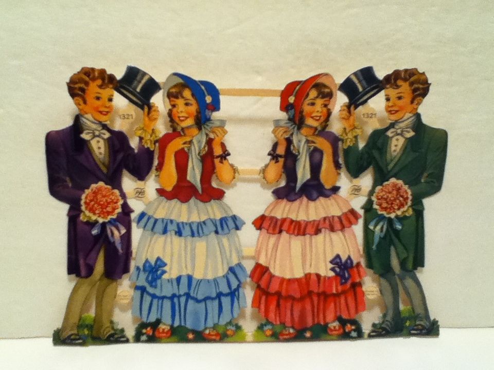 VINTAGE 1920's PAPER DOLLS 4 MADE IN WEST GERMANY