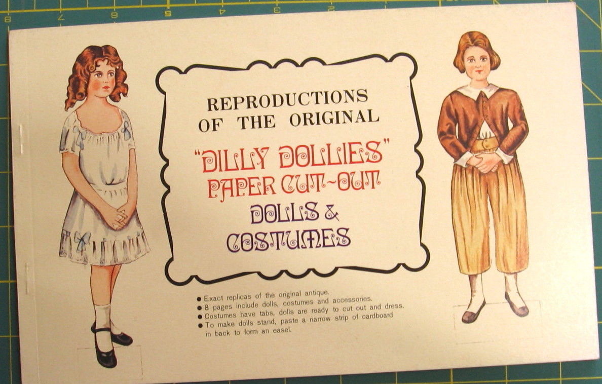 "Dilly Dollies" Reproduction Paper Dolls, Dolls & Costumes - Uncut