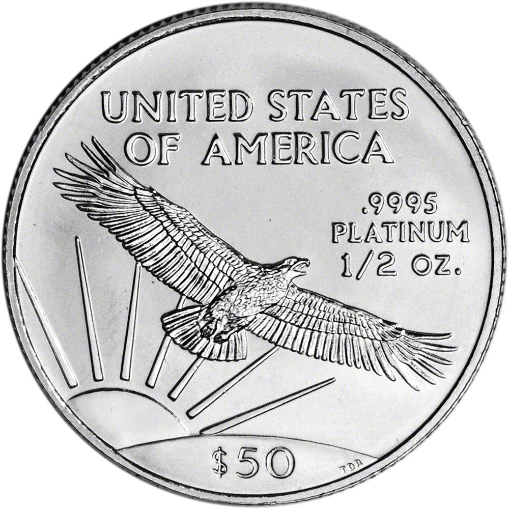 American Platinum Eagle (1/2 oz) $50 - BU - Random Date