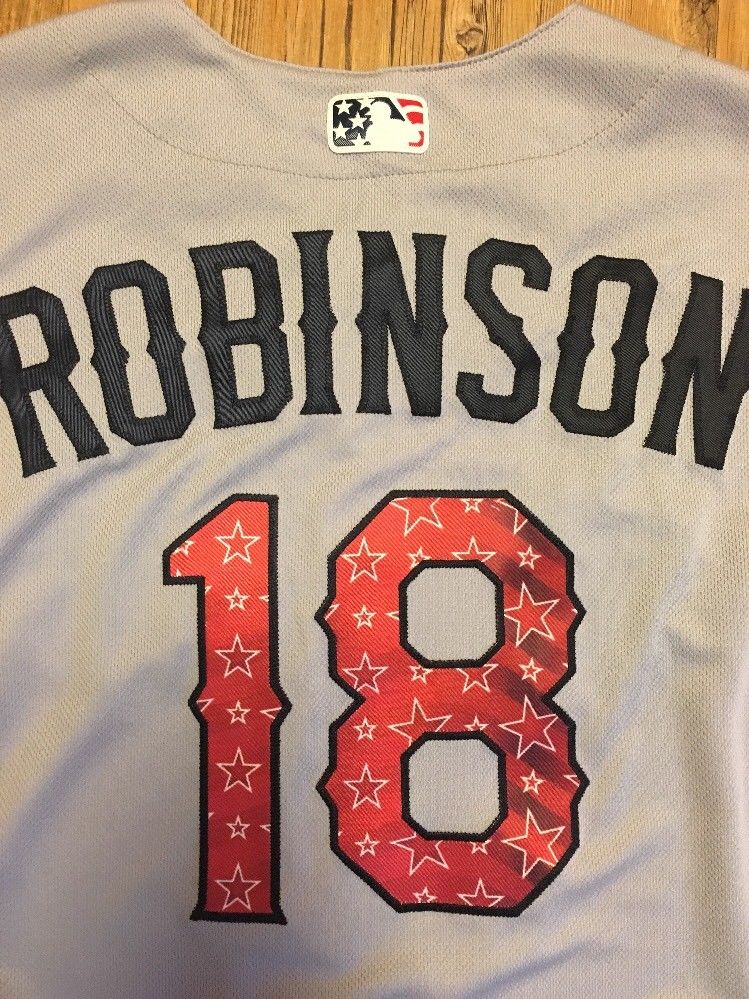 Drew Robinson Independence Day Texas Rangers Game Issued Jersey