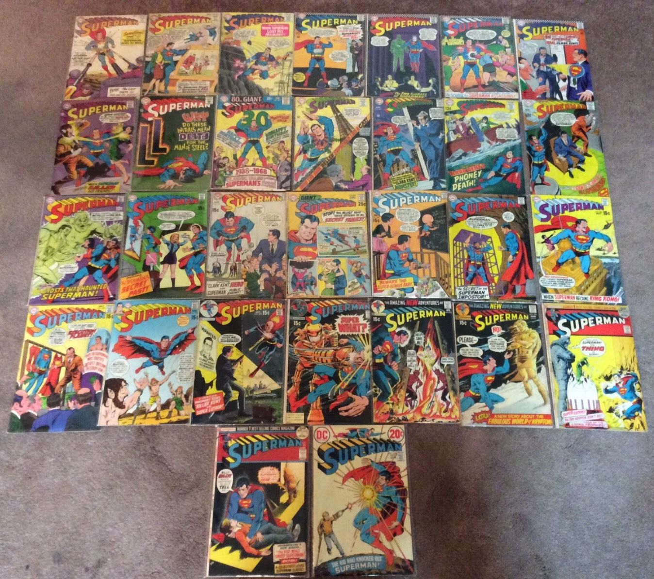 Superman Silver/ Bronze Age Lot! 30 Total! Cool Books! DC Comics 1963